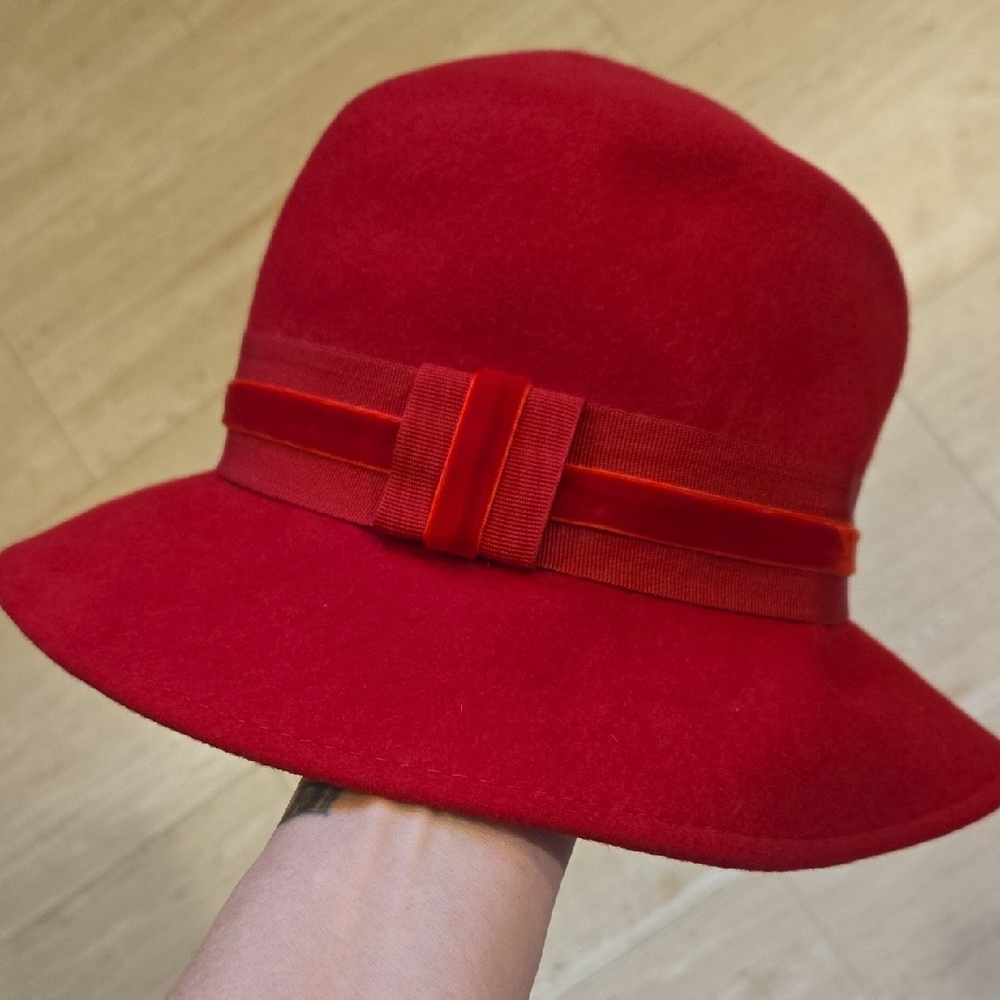 Nine West Red 100% Wool Hat